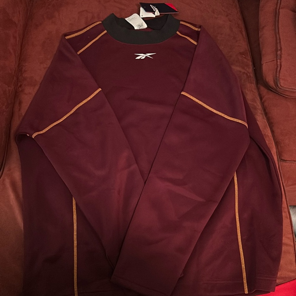 Reebok Maroon long sleeve shirt large